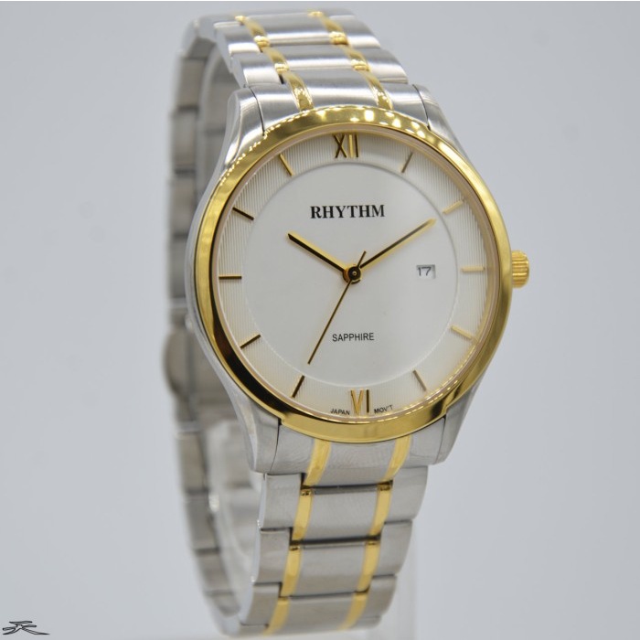 ✨Termurah Rhythm P1211S03 - Jam Tangan Pria Original - Silver Gold Terbaru