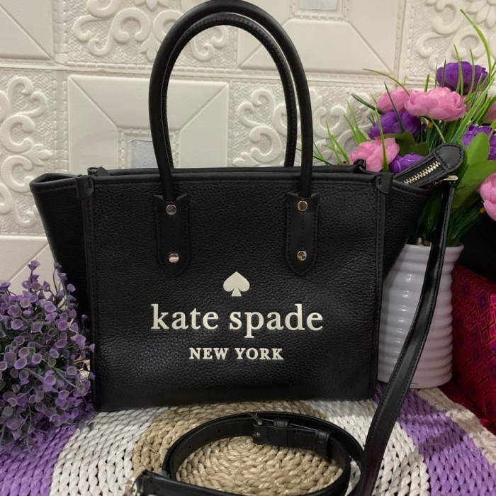 ✨New Tas Original Ks Ella Pebbled Leather Small Tote 23X20X11Cm Terbatas