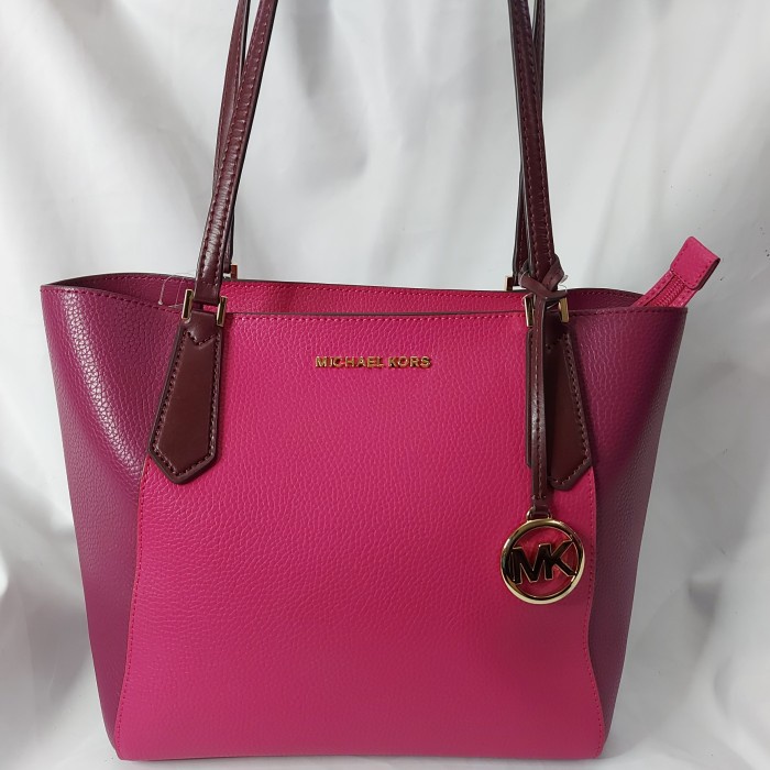 ✨New Tas Wanita Mk Kimberly Small Tote Electric Pink Diskon