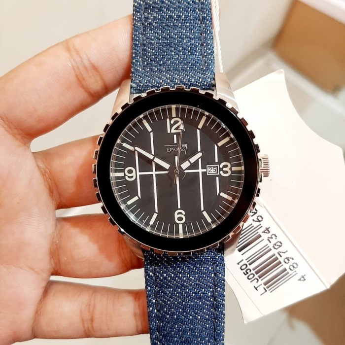 ✨Termurah Levis Ltj0501 Silver Black Blue Jam Tangan Pria Original Ori Terbaru