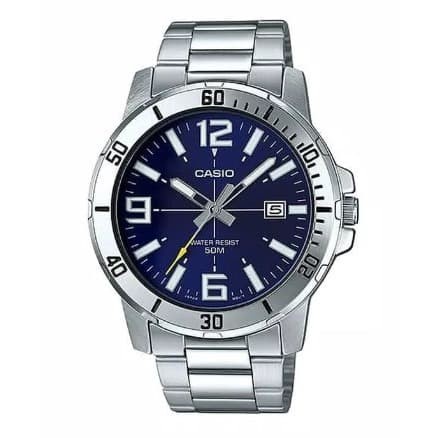 ✨Ready Casio Original Pria Mtp-Vd01D-2Bvudf Stainless Steel Strap Berkualitas