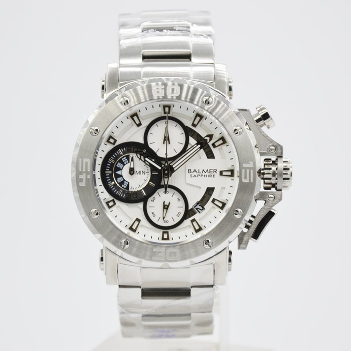 ✨Ready Balmer 7975M Kaca Sapphire Anti Gores - Jam Tangan Pria - Silver Limited