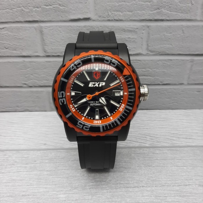 ✨Ready Expedition Pria Exp E303Ma Automatic Original  Black Orange  Berkualitas