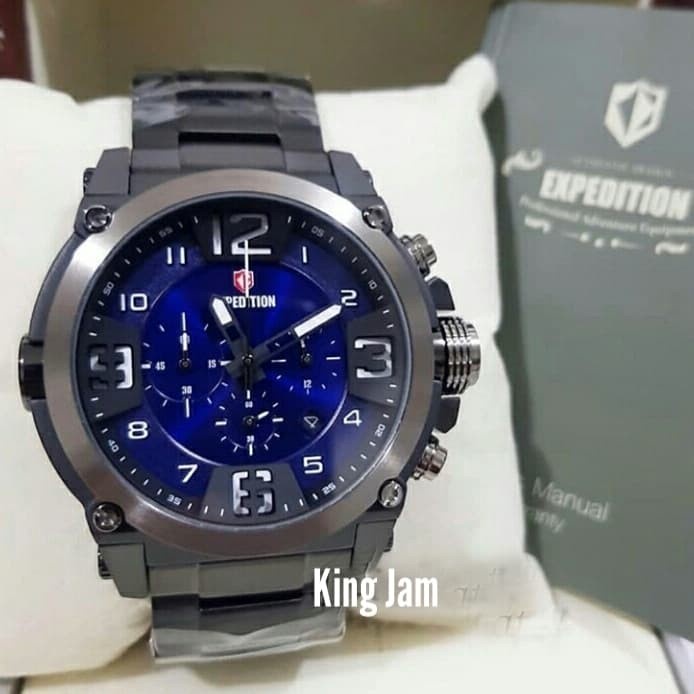 ✨Ready Jam Tangan Pria Expedition Original E6605/ 6605 Black Blue Terbaru
