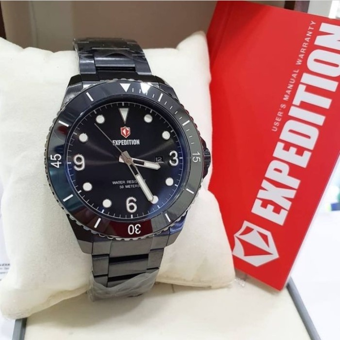 ✨Ready Expedition E6792 / E 6792 Black - Jam Tangan Pria Original Diskon