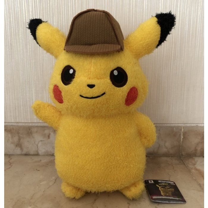 ✅Sale Detective Pikachu Pokemon Plush Doll Banpresto Charizard Tcg Card Terbaru
