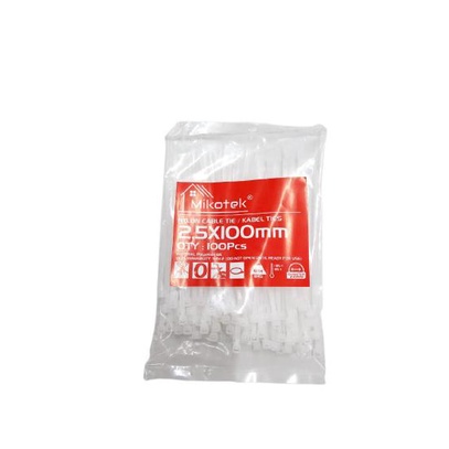

best produk] Kabel Tis 10 cm 100 mm Cable Ties Tie Nylon Nilon Kecil Putih 100 pcs