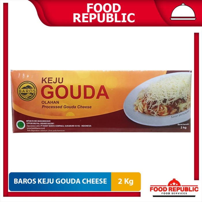 

Promo Keju / Cheese Cheddar Gouda Orange Baros 2 Kg Halal Mui Keju Martabak