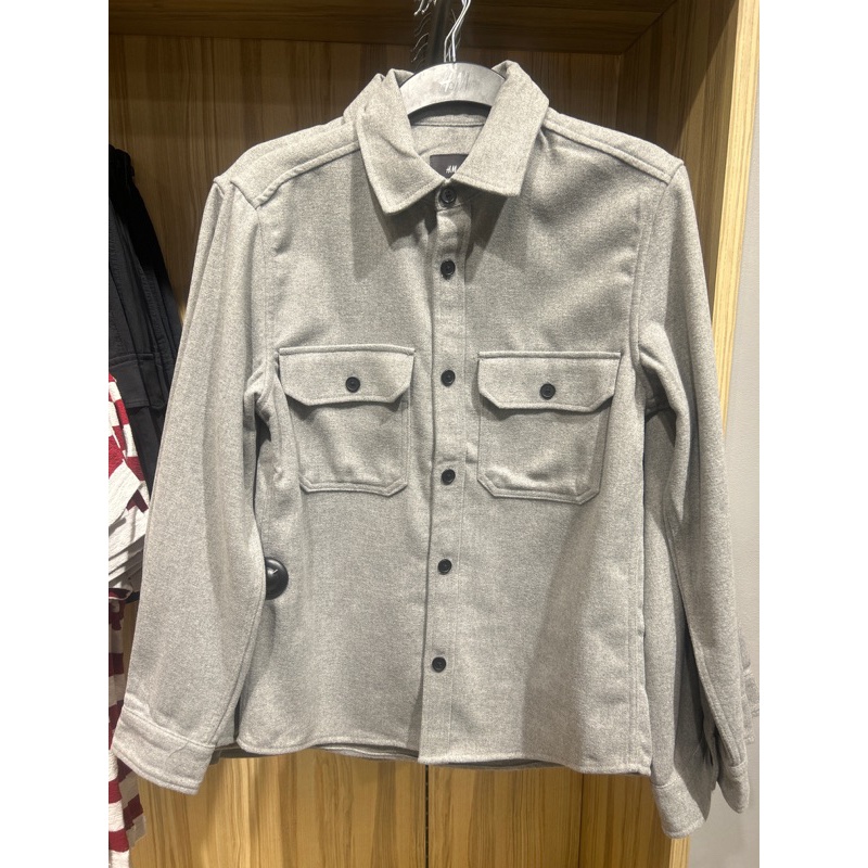 [NEW COLLECTIONS] BEST SELLER H&M mens - Twill Shirt Jacket / Kemeja Flannel overshirt bahan tebal