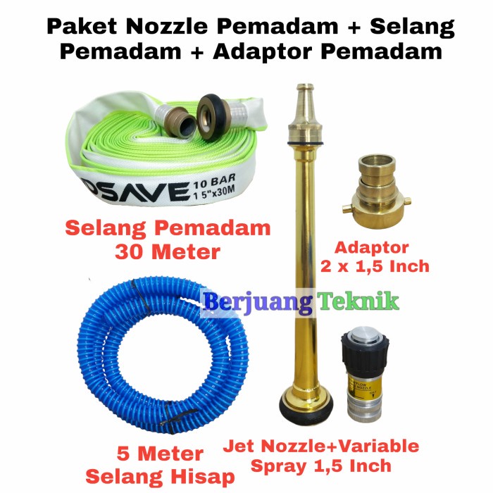 ✅Termurah Paket Nozzle Pemadam Dan Selang Pemadam  Selang Hisap  Adaptor Terbatas