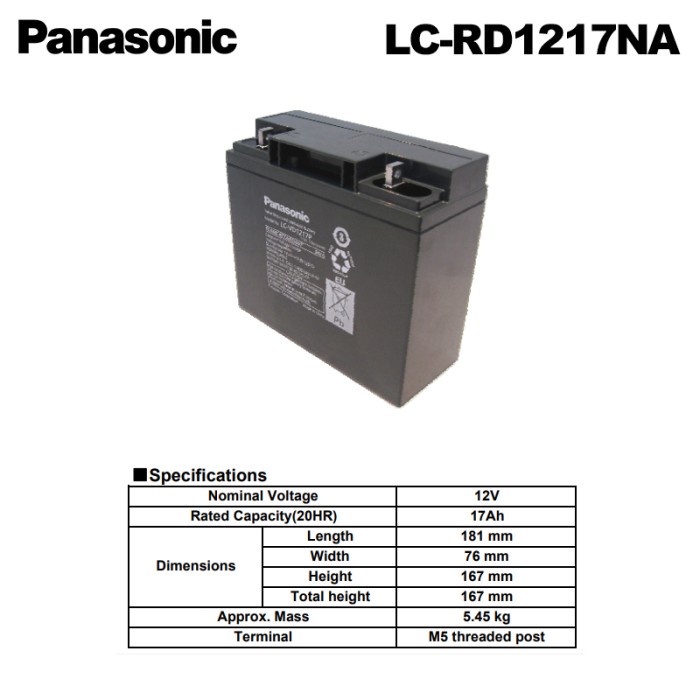 ✅Ready Panasonic Vrla Aki Kering 12V 17Ah Limited
