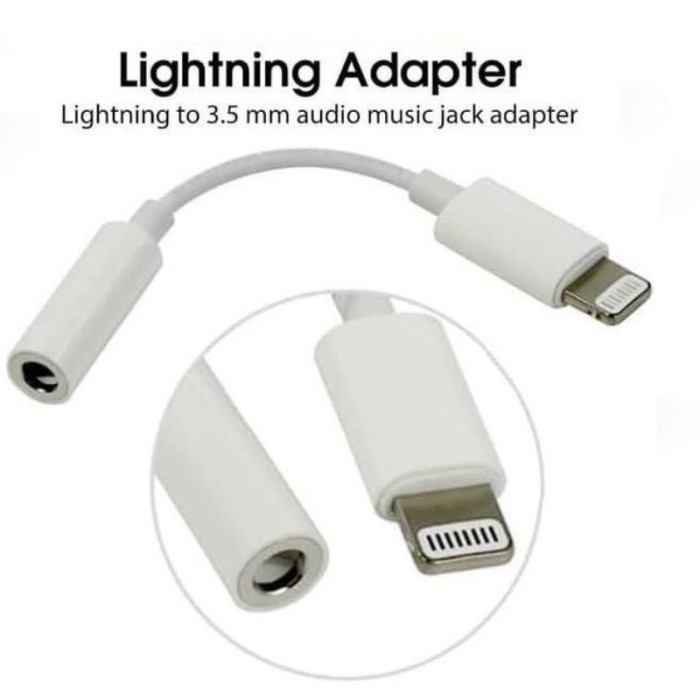 CONVERTER IPHONE LIGHTNING TO JACK 3.5MM HEADSET EARPHONE ORIGINAL