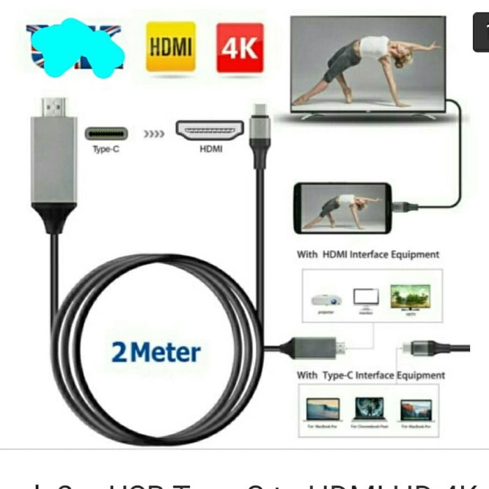 KABEL HP KE PROYEKTOR DAN TV ONLY TYPE C ( TAB,LAPTOP,SMARTPHONE)