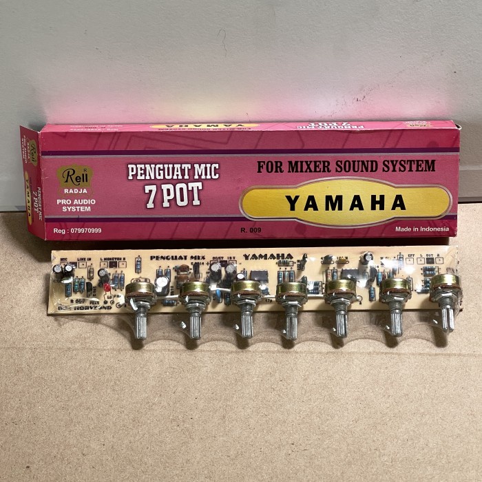 Kualitas terbaik] Kit mixer penguat mic 7 pot Yamaha Rell Radja 7 potensio R.009