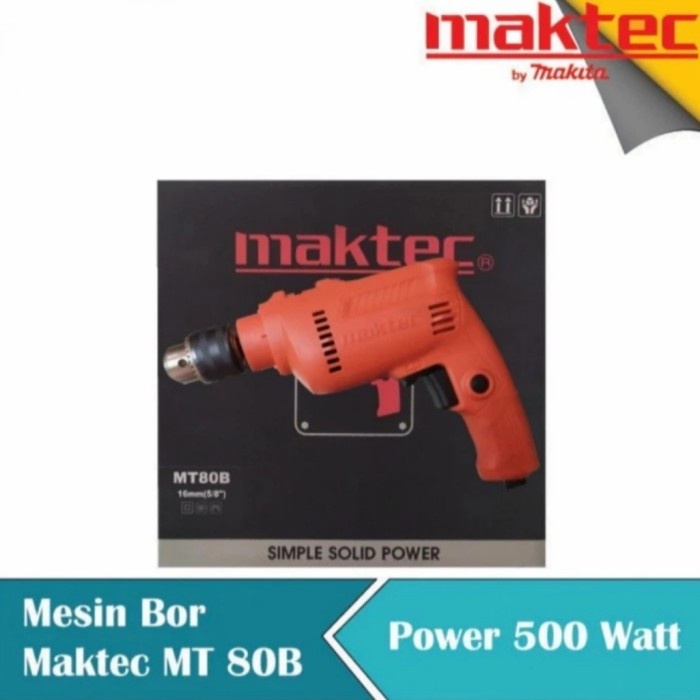 ✅Baru Mesin Bor Listrik 13Mm Maktec Mt80B / Bor Beton Tembok 13Mm Maktec Terbatas