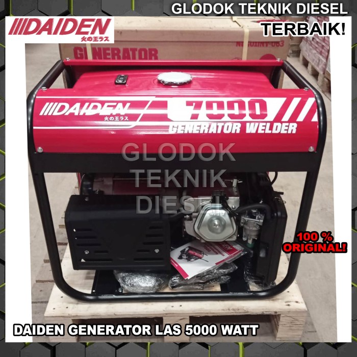 [Original] Daiden Genset Las Generator Welder 7000 5000 Watt Bensin Original Terbaru