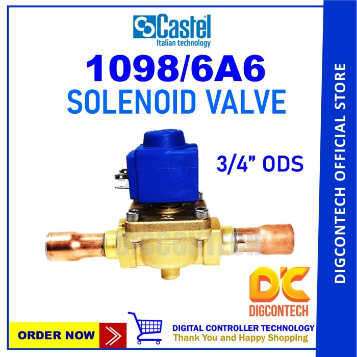 [Original] Solenoid Valve Castel 3/4 Ods 1098/6A6 Solder Las Terbatas