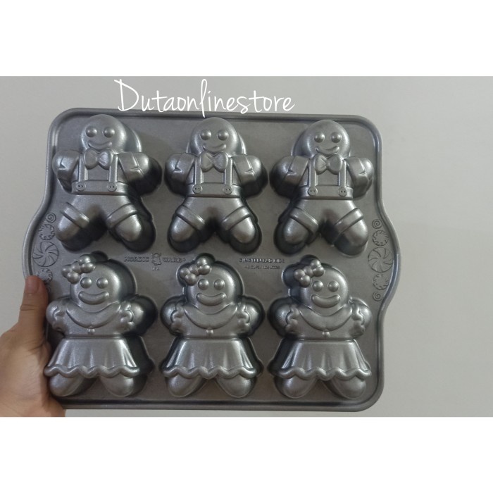 

[Baru] Nordic Ware Gingerbread ManCakelet Pan Kids Loyang Kue Christmas Usa Diskon