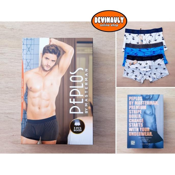 Boxer pria mix motif PEPLOS MASTERMAN