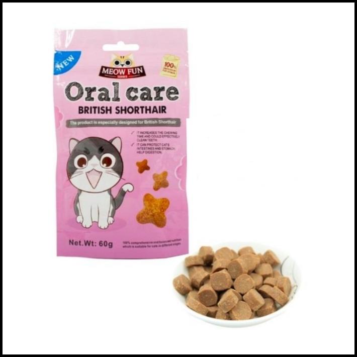 Meow Fun - 60G Oral Care British Shorthair Cemilan Kucing