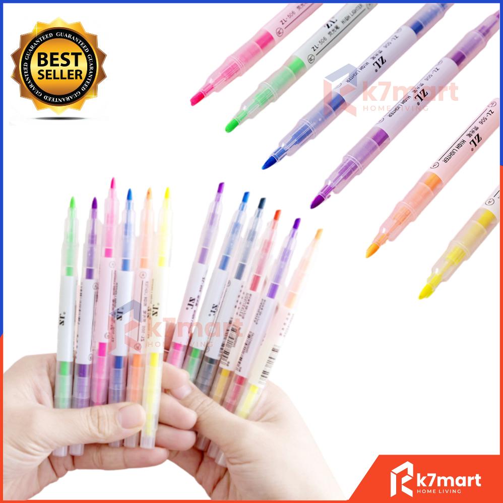 

K7MART HIGHLIGHTER STABILO WARNA WARNI ISI 6PCS 2IN1 2 ARAH / PENSIL STABILO PANJANG WARNA 2 SISI / STABILO SET / PENSIL WARNA MELUKIS MEWARNAI