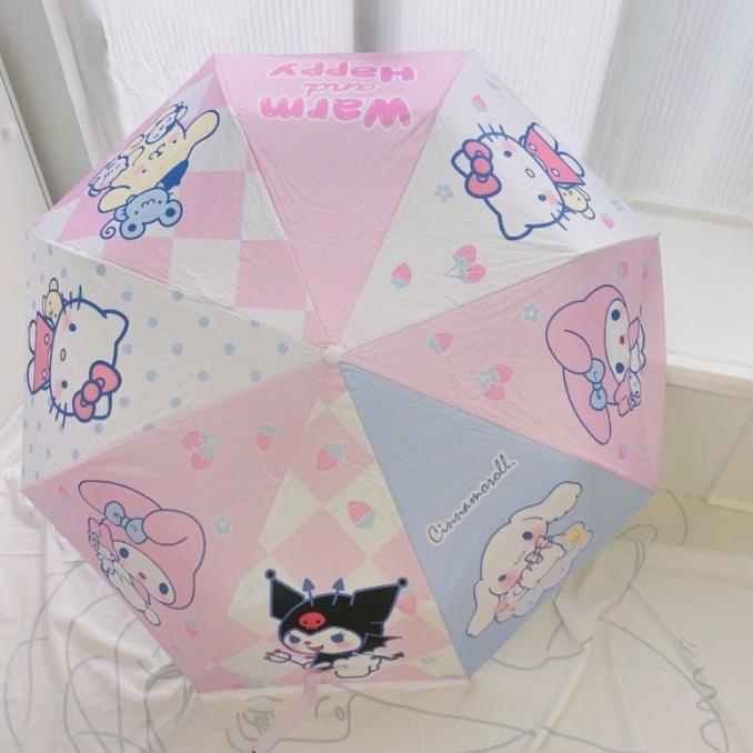 Payung Lipat Karakter Kartun Snoopy Pooh Sinchan Sanrio Toy Story Lucu