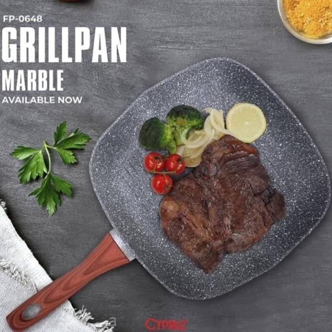 FRY PAN INDUKSI MARBLE BBQ GRILL PAN