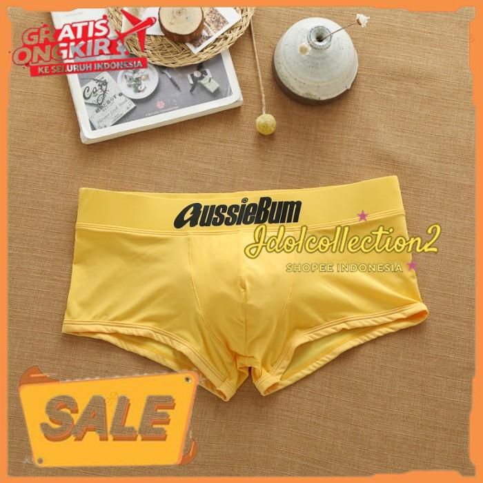 AUSSIEBUM MEN BOXER TRUNK PRIA CELANA DALAM BOXER PRIA YELLOW M218Y PRODUK BEST PRODUK 