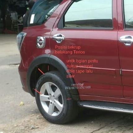 Over Fender Terios Model Original Untuk Tahun 2011-2014