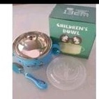 Mangkok Stainless Bayi + Tutup + SendokStainless Bowl Ukuran Kecil (baca deskripsi ya)