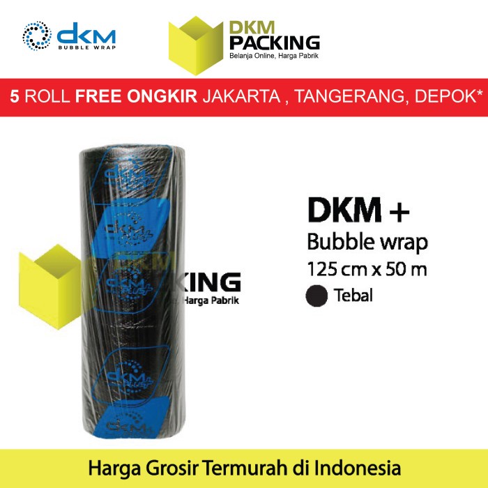 

Promo Bubblewrap 125Cm X 50M Plastik Bubble Wrap Hitam Buble Premium /Roll