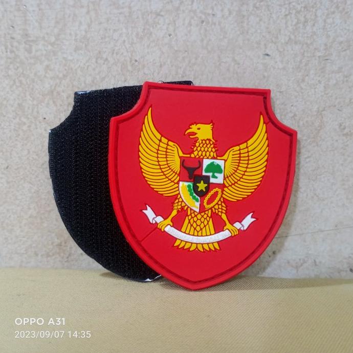 

:>:>:>:>] patch rubber pvc garuda perisai / merah