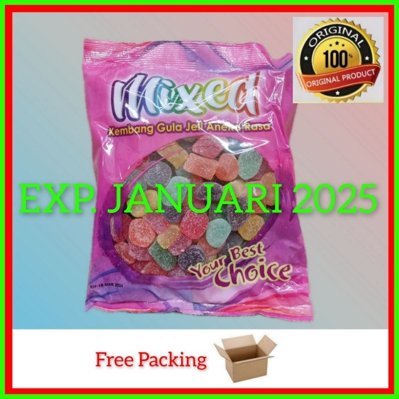 

Jelly Waisun 1Kg/ Jelly Malaysia/ Waisun Jelly/ Kembang Gula Jelly/ Xed Pastilles / Xed Kembang Gula