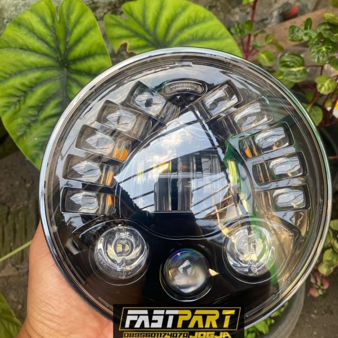 """] lampu daymaker bulat 7 inc rxking scorpio tiger megapro