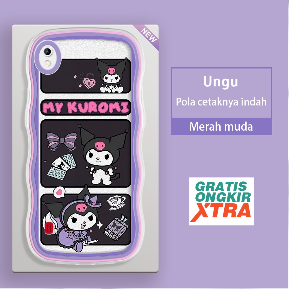 jinsouwe Samsung A10 A30 A30s A31 A32 A20 A20S A21S A22 A23 5G  Casing Ponsel  Pola cute Kuromi   wa