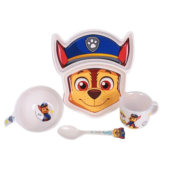 Paw Patrol Plate Set Set Makan Anak Piring Makan Anak Paw Patrol Stok Terbatas
