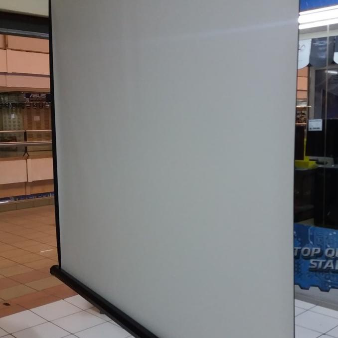 Layar Proyektor Gantung /Wall 96" 244*244Cm / Screen Manual 96"