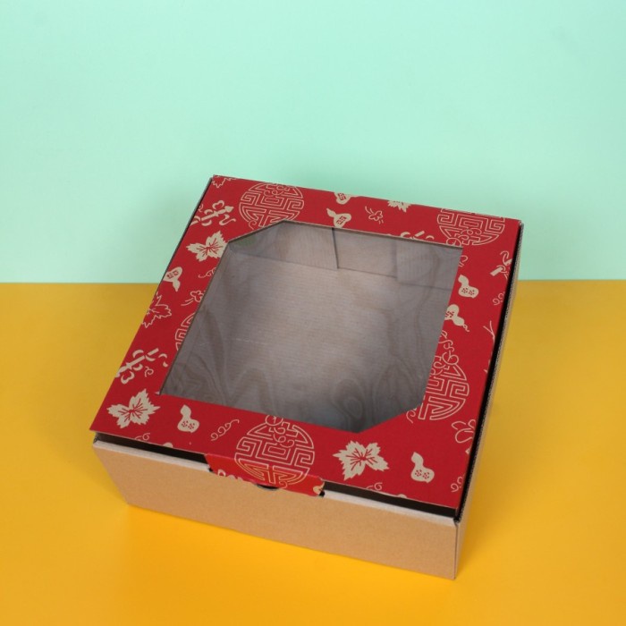 kotak dus kue box cake imlek tempat kue kranjang cny dus kue 25x25