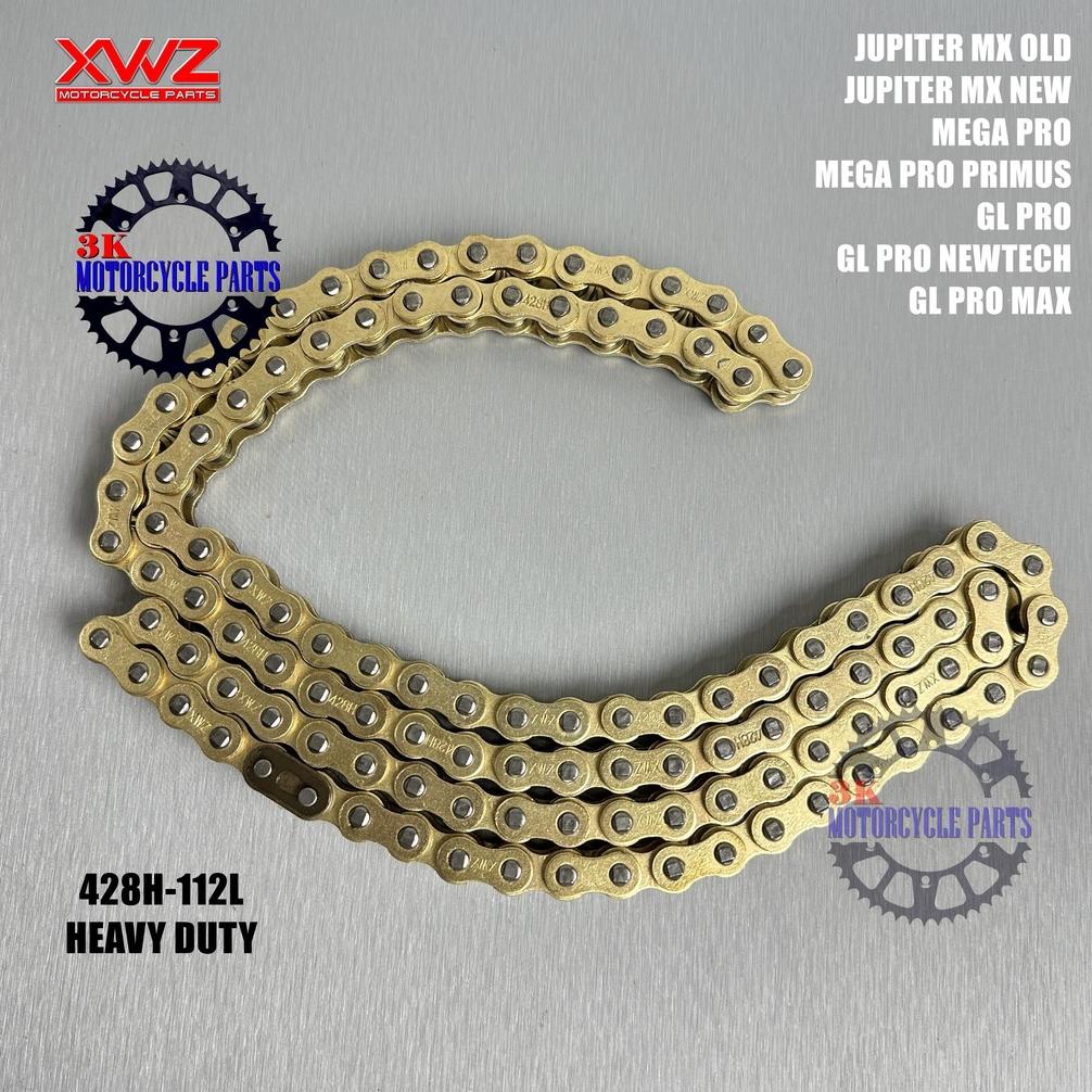 COD RANTAI RANTE RODA RANTAI RANTE MOTOR 428H-112L JUPITER MX JUPITER MX NEW 135 MEGA PRO PRIMUS MEG