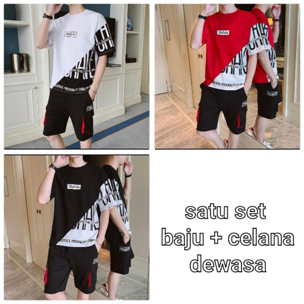 Best Seller BISA COD / STELAN Pitate  BAJU + CELANA / SATU SET / baju pria / baju kekinian - mukzhop