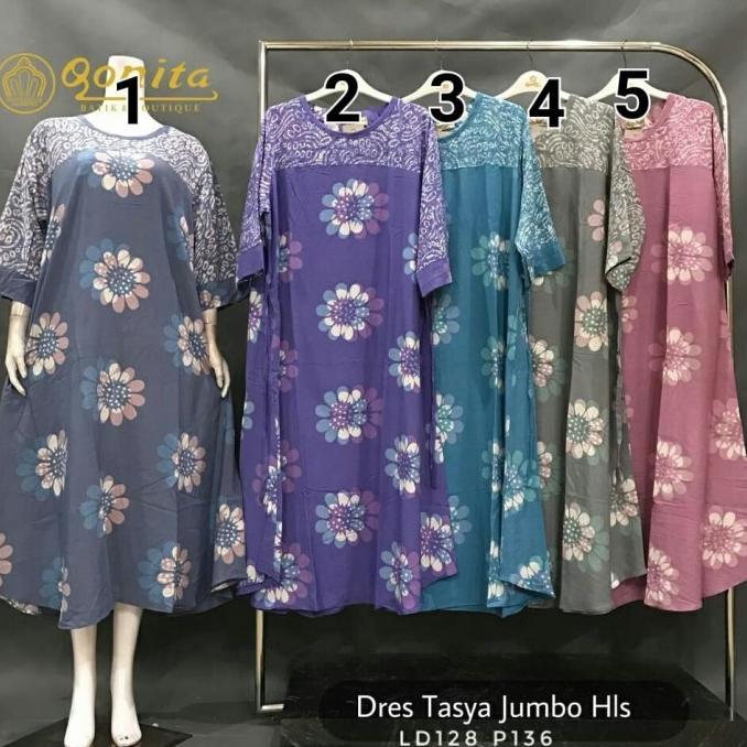 NX311 Daster qonita / Dress tasya jumbo hls qonita / dress qonita / batik FREE ONGKIR