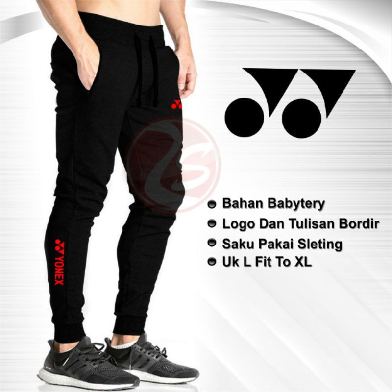 [EXCLUSIVE] BEST QUALITY Jogger Badminton - Celana Panjang Bulutangkis - Joger Pria Bordir