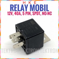 HKE Relay Mobil 12VDC 40A SPDT NO-NC 12V 5pin 5p max 14V Lampu Klakson
