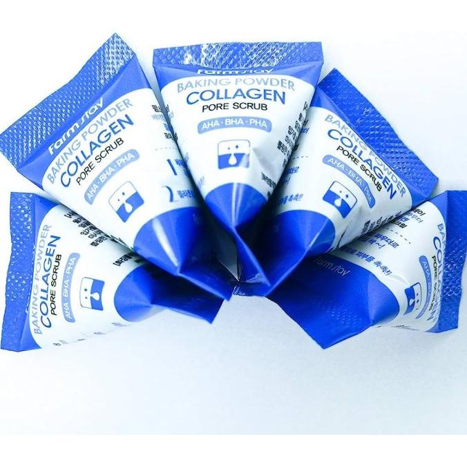 Big Sale Farm Stay Baking Powder Collagen Pore Scrub Aha - Bha - Pha Isi 25Pcs Terbaik
