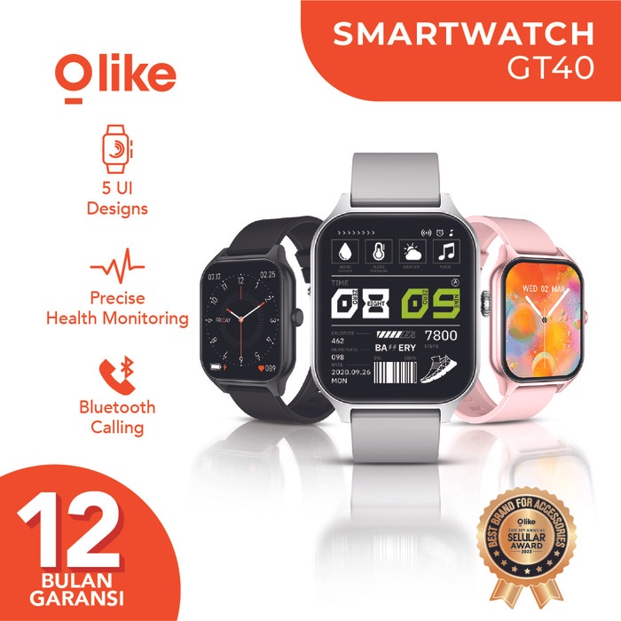 OLIKE SMARTWATCH BLUETOOTH CALL TOUCH SCREEN IP67 WATERPROOF GT40