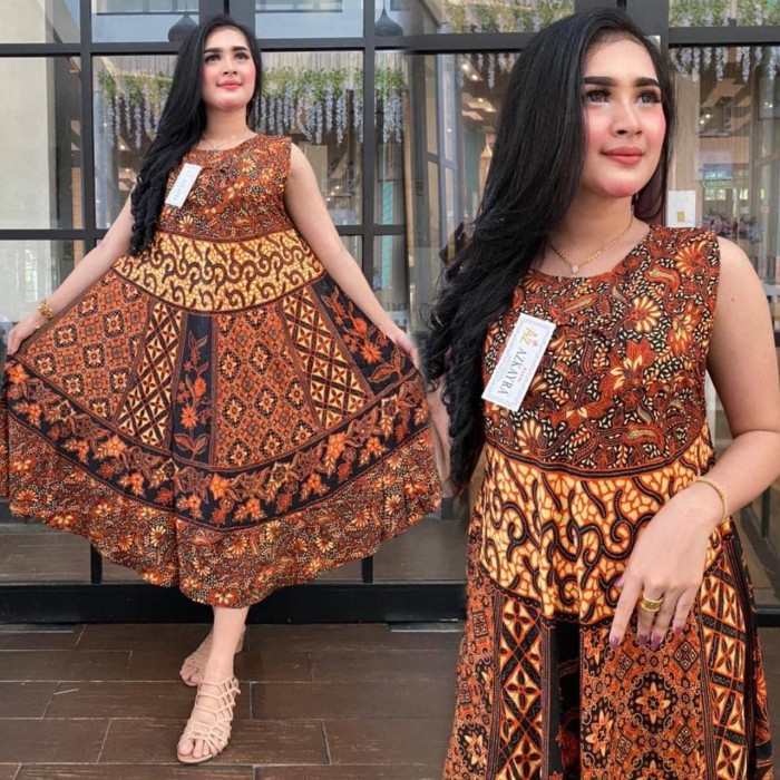 JJ968 Daster Yukensi Payung Super Jumbo BigSize Rayon Batik Kencana Ungu XXL OBRAL