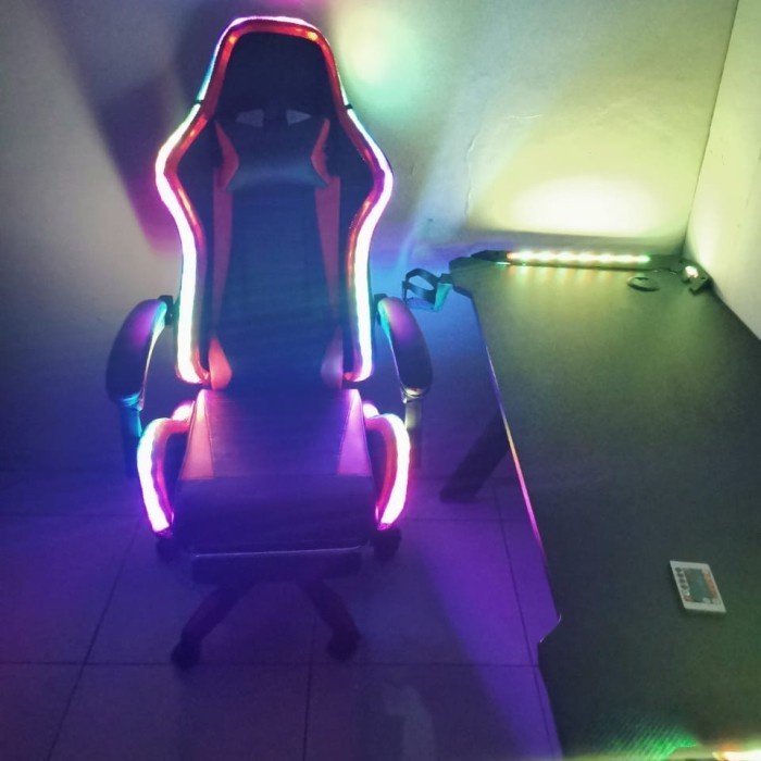 NEW KURSI GAMING GAMING CHAIR WITH RGB LED ORIGINAL TERBARU
