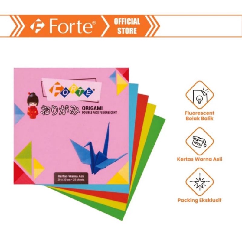 

Kertas Lipat Origami Forte 30 x 30 cm (25 Lembar)