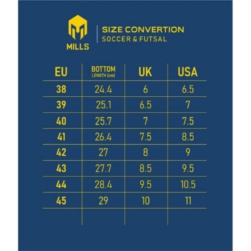 [SPORTY COLLECTION] SEPATU BOLA MILLS DAVOR FG BLACK/GOLD - WHITE/GOLD - NAVY/GOLD ORIGINAL