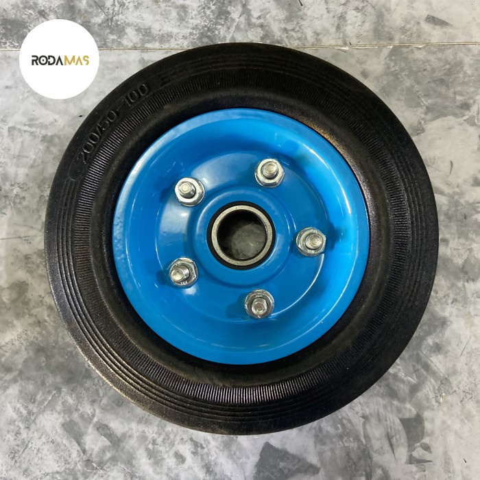 Roda Gerobak 8 inch biru